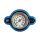 D1Spec Radiator cap with thermometer 15mm 1.3 Bar Blue