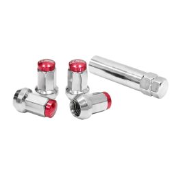 Forged wheel lug nuts D1Spec Stal 12x1,25 Silver/Red