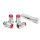 Forged wheel lug nuts D1Spec Stal 12x1,25 Silver/Red