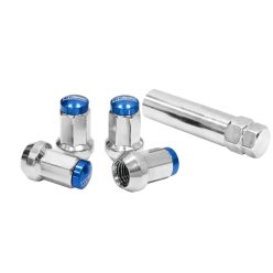 Forged wheel lug nuts D1Spec Stal 12x1,25 Silver/Blue