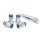 Forged wheel lug nuts D1Spec Stal 12x1,5 Silver/Blue