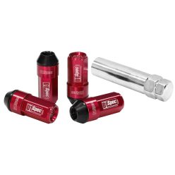 Forged wheel lug nuts D1Spec Heptagon 2in1 12x1,5 Red