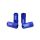 Wheel lug nuts D1Spec Replica HEX M12x1,5 Blue