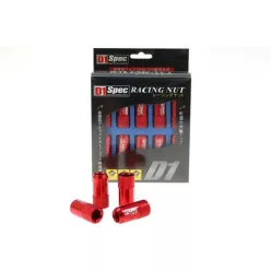 Wheel lug nuts D1Spec Replica HEX M12x1,25 Red