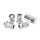 Wheel lug nuts D1Spec Replica 40mm M12x1,25 Silver