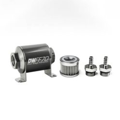   DeatschWerks Universal in-line fuel filter 10 micron 5/16" 70mm