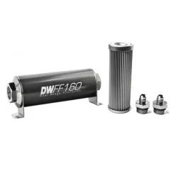   DeatschWerks Universal in-line fuel filter 10 micron AN6 160mm