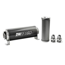   DeatschWerks Universal in-line fuel filter 10 micron AN8 160mm