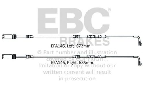 EFA146 - Czujnik zużycia klocków hamulcowych EBC Brakes BMW | M3 (E90) | M3 (E92) | M3 (E93) | BMW | M3