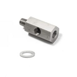   Érzékelő beszerelő (T-elosztó) adapter M10X1.0 - 1/8" NPT anya (3x) -  (Rozsdamentes acél)