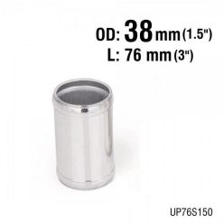   Alumínium cső idom egyenes - átmérő 38mm / 1.25" - hossz 76mm