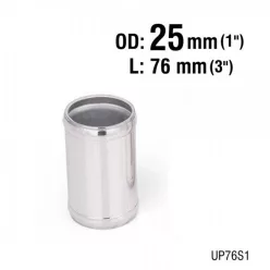   Alumínium cső idom egyenes - átmérő 25mm / 1" - hossz 76mm