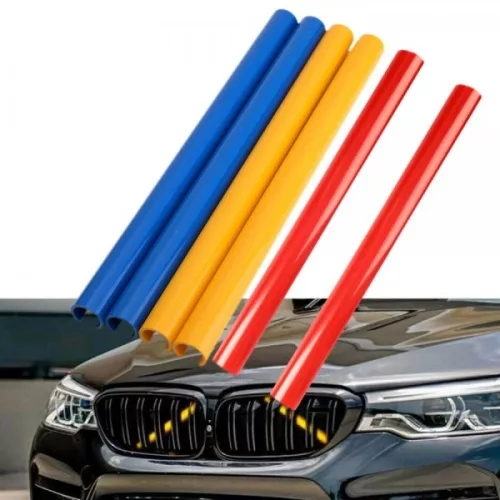 BMW hűtőrács dekorcsík készlet kék 1-es, 2-es, 3-as és 4-es sorozathoz