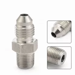   Egyenes AN-NPT Adapter (AN4 [7/16-20] apa - 1/8" NPT, Rozsdamentes Acél)