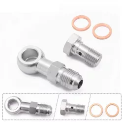   Rozsdamentes Acél M12x1.5 AN6 Banjo Csavar Készlet 12mm Furattal (Univerzális Fékrendszer Adapter)