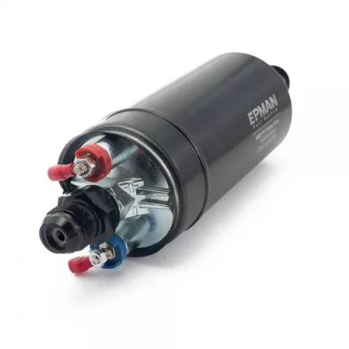 Univerzális külső EFI üzemanyag-szivattyú (Bosch 044 stílus, 400 LPH), 12 V – AN10 be / AN8 ki