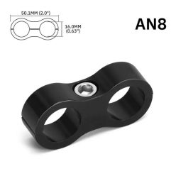   AN8 Dupla Cső Távtartó / Vezetékrögzítő – 15,9mm, Alumínium, Fekete