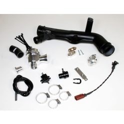   High Flow Valve for K03 Turbo on Audi, VW, and SEAT TFSi Engines-Colour Blue Hoses