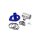 Ford Escort RS Turbo Valve Fitting Kit-Colour Blue Hoses Colour Black Hoses