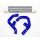 VW Golf GTi Mk5 Front Mount Twintercooler Kit-Colour Blue Hoses Colour Black Hoses