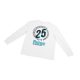 '25 Years' Long Sleeved T-Shirt-Size Small Size Medium