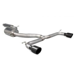   3" Scorpion Resonated Cat Back Exhaust system Black Ceramic Tips
