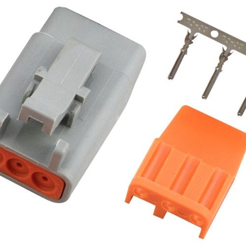 Haltech Plug and Pins Only Male Deutsch DTM-3 Conn (7.5 Amp)