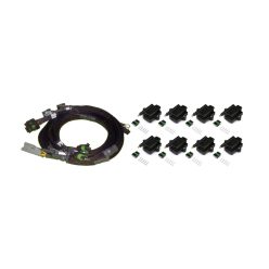   Set of 8 Individual IGN-1A High Performance Induction Coils and Wires for GM/Chrysler Hemi small/large capacity V8 engines.