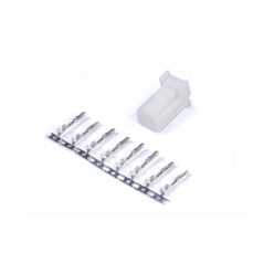 Plug and pins - 8-pin white Tyco