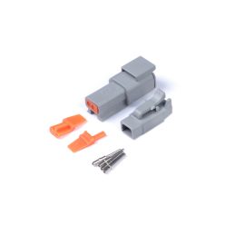 Plug and pins - Deutsch DTM-2 (7.5 amp) connector kit.