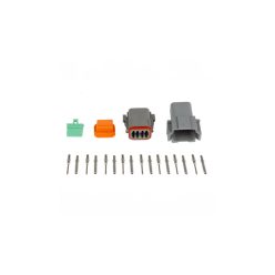   Set of plugs and pins matching Deutsch DT-8 connectors (DT06-8S + DT04-8P) - (13 Amps)