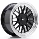 JR Wheels JR23 17x8 ET20-45 BLANK Gloss Black w/Machined Lip