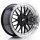 JR Wheels JR23 18x9,5 ET25-48 5H BLANK Gloss Black w/Machined Lip