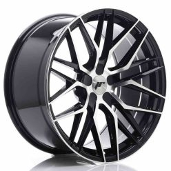   JR Wheels JR28 20x10 ET20-40 5H BLANK Gloss Black Machined Face