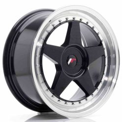   JR Wheels JR6 18x8,5 ET35-40 BLANK Glossy Black w/Machined Lip