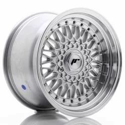   JR Wheels JR9 16x9 ET20 4x100/108 Silver w/Machined Lip+Silver Rivets