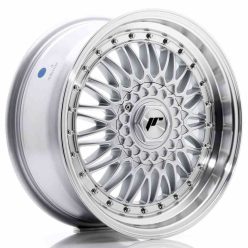   JR Wheels JR9 17x7,5 ET20-35 BLANK Silver w/Machined Lip+Silver Rivets