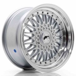   JR Wheels JR9 17x8,5 ET20-35 BLANK Silver w/Machined Lip+Silver Rivets