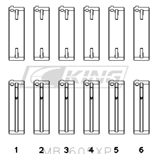 King Main Bearing Shell VAG AAB, AEU, APL, AAF, NG, RT, JS