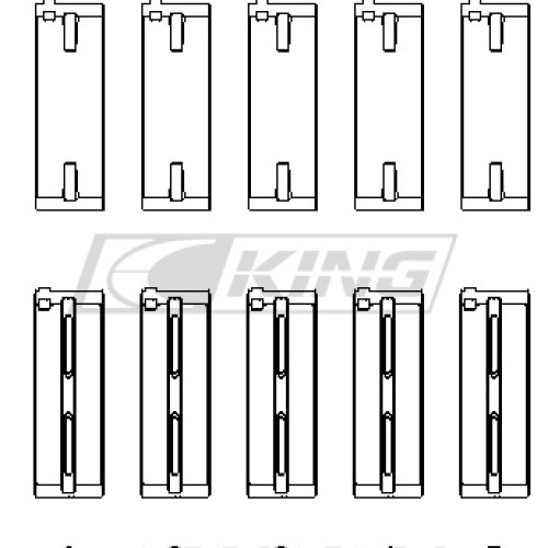 King Main Bearing Shell MITSUBISHI 4G63, 4G64 EVO I-IV