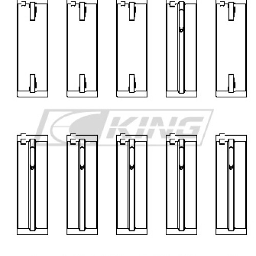 King Main Bearing Shell VAG ABL, ADY, AHH, AKS