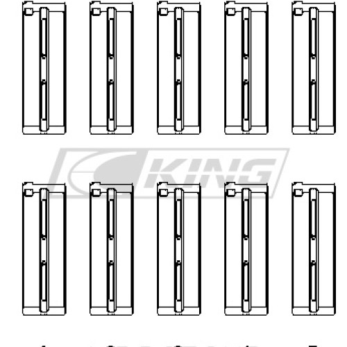 King Main Bearing Shell HONDA F20C, F22C, 16V