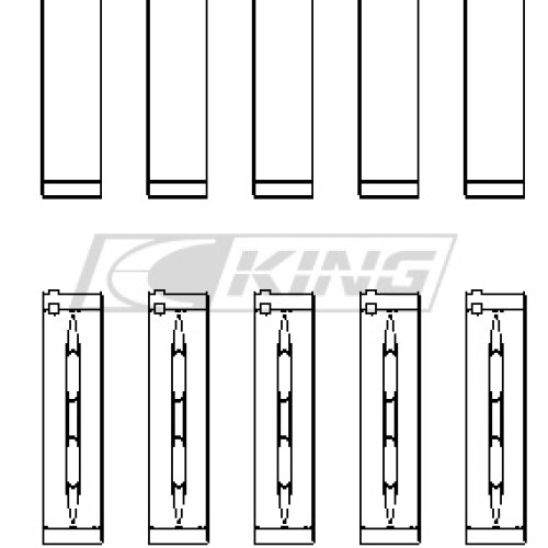 King Main Bearing Shell VAG 2.0L TFSI EA888 (Gen 2 only)