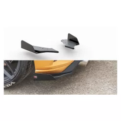   Maxton Design Hátsó Sarokelemek Ford Focus Mk4 ST (2018–) – Fekete-Piros + Fényes Toldatok