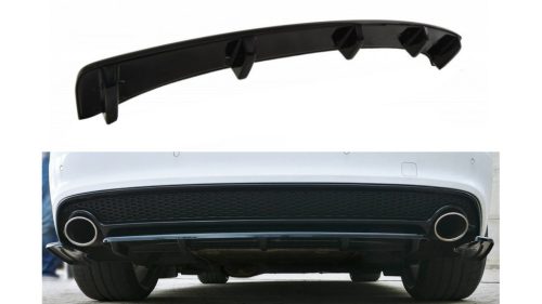 Splitter Audi A5 8T Facelift S-Line Rear Central with Diffuser Gloss Black