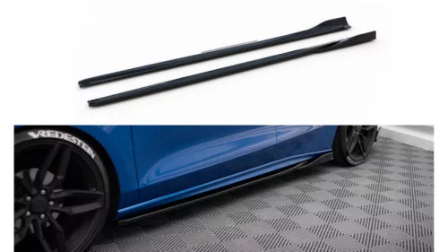 Maxton Design Küszöbtoldat Ford Focus Mk4 ST / ST-Line (2018–) – Fényes Fekete