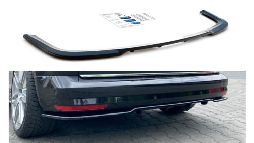Splitter Volkswagen Caddy IV Rear Central with Diffuser Gloss Black