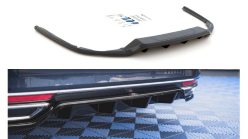 Splitter Volkswagen Passat B8 Rear Central with Diffuser Gloss Black