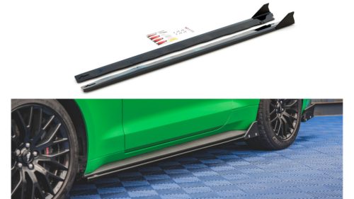 Diffuser Ford Mustang VI GT Facelift Side Skirts + Flaps Gloss Black