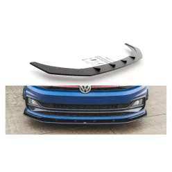   Maxton Design Első Toldat / Splitter Volkswagen Polo GTI Mk6 (2017–) – Fekete-Piros